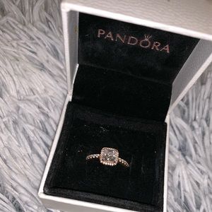 Rose gold Pandora promise ring